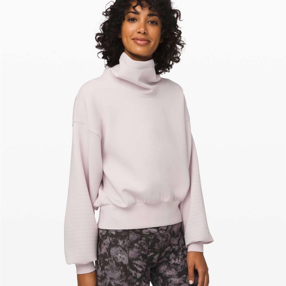 lululemon Full Flourish Pullover Funnel Neck Cropped Sweatshirt